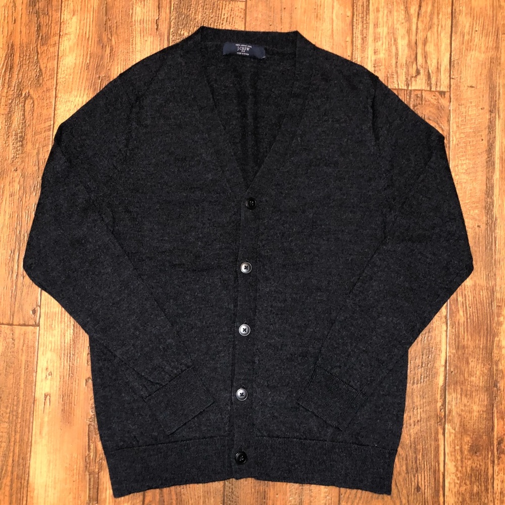 J. Crew Gray Cardigan Sweater Medium